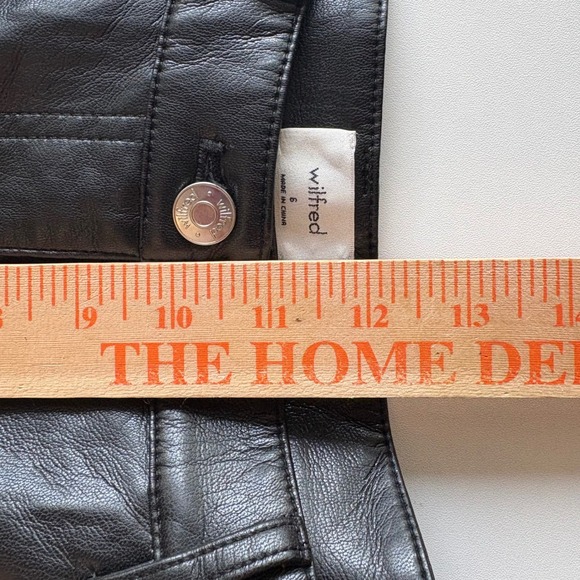 Wilfred‎ Faux Leather Pants Black High Waist Straight Leg Size 6 - Picture 4 of 8